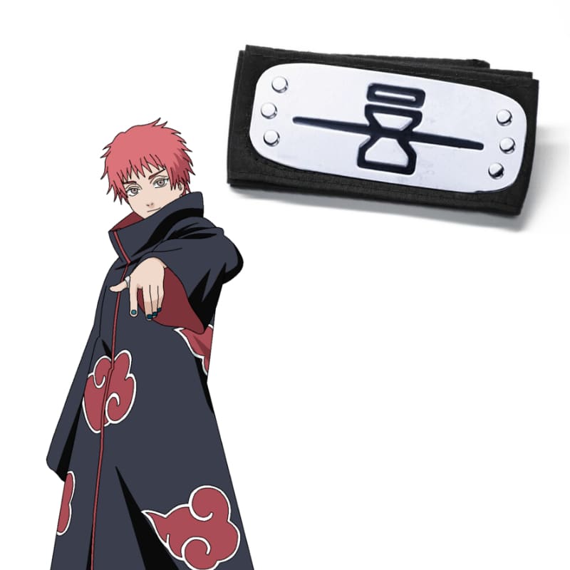 Bandeau frontal de Sasori du Sable Rouge pour cosplay Naruto